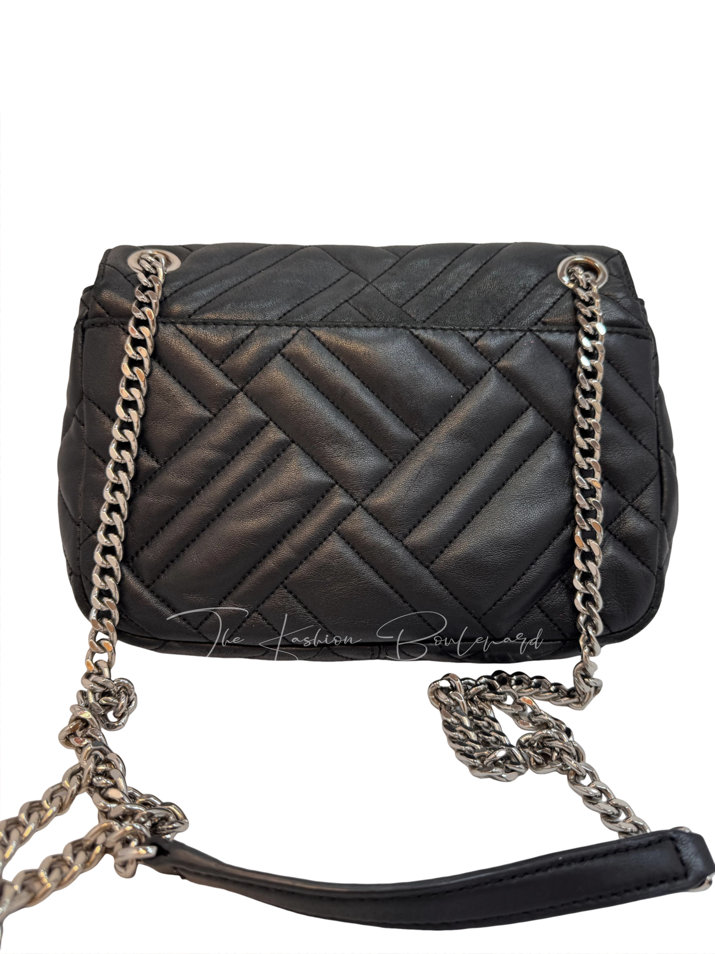 Michael Kors Black Leather Medium Peyton Shoulder/Crossbody Bag