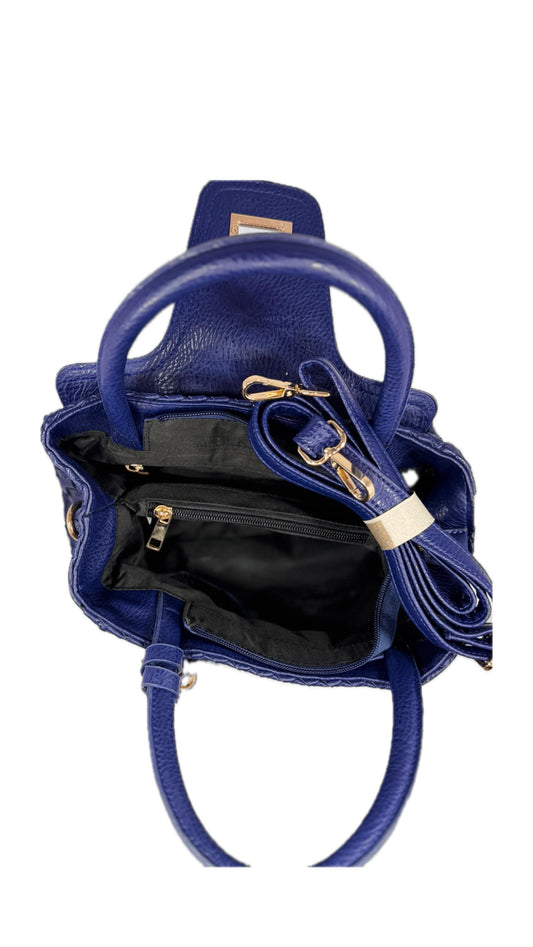 Blue Woven Leather Handbag (Unbranded)