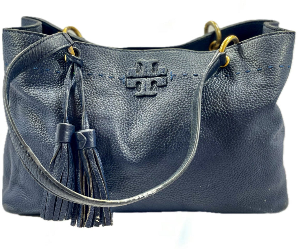 Tory Burch McGraw Tote – Navy Blue