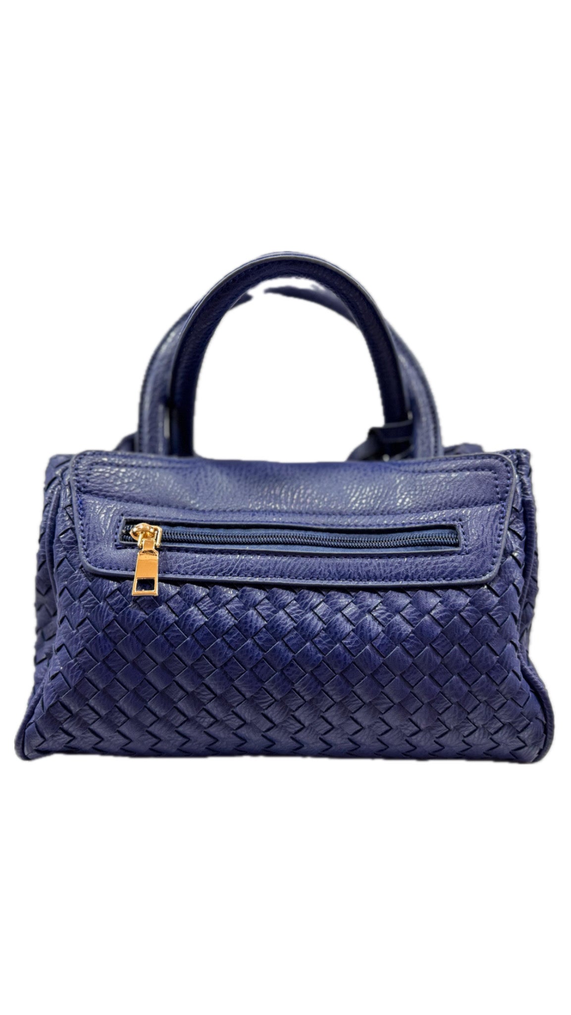 Blue Woven Leather Handbag (Unbranded)