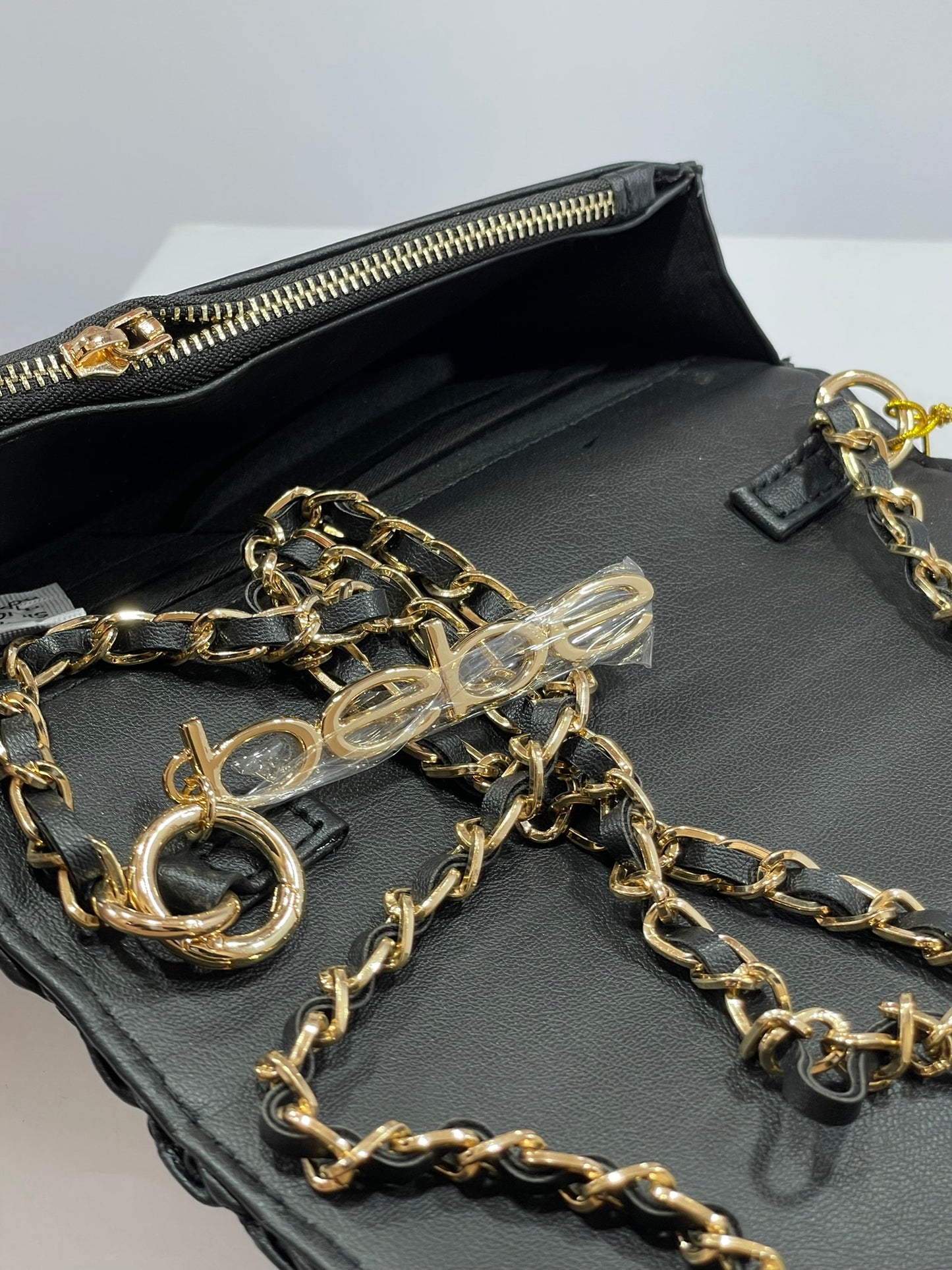 BEBE Black Embossed Crossbody