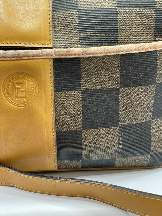 Fendi Vintage Canvas Leather Crossbody