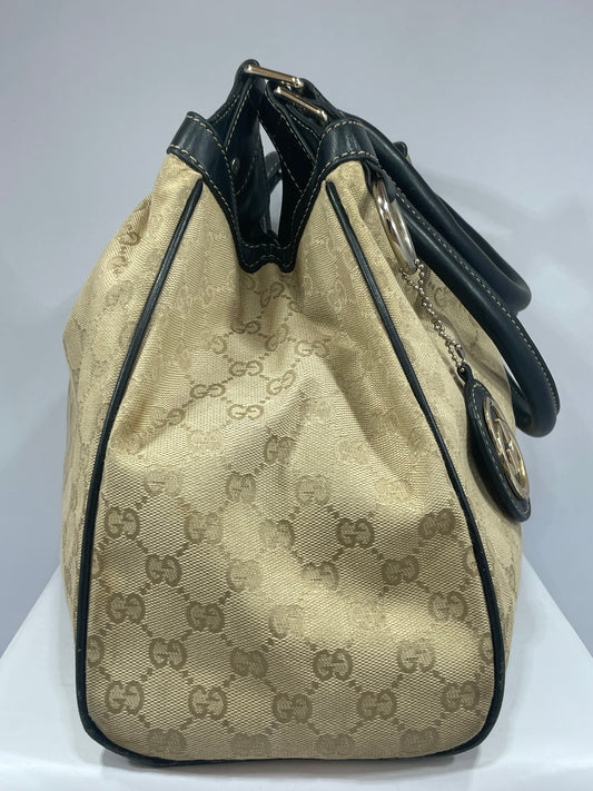 Gucci GG Canvas Sukey Shoulder Bag – Beige