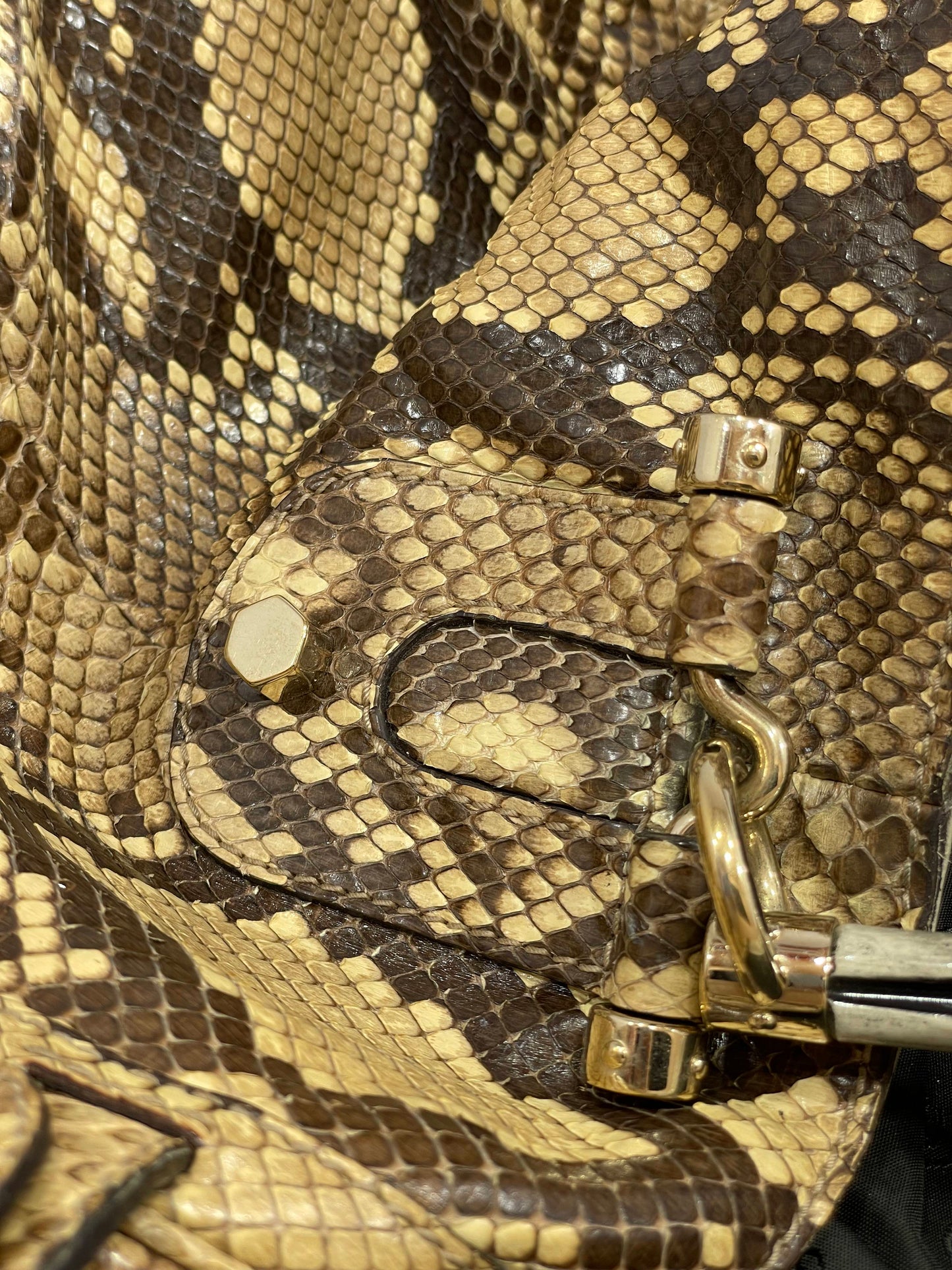 Gucci Python Vintage Bag with Bamboo Handles – Limited Edition