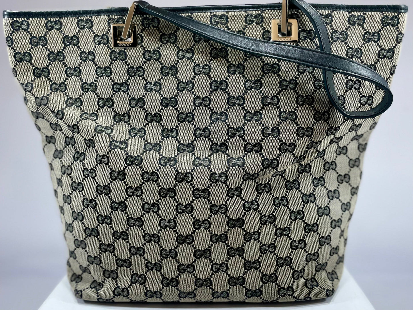 Gucci GG Canvas/Leather 2-Way Tote Bag