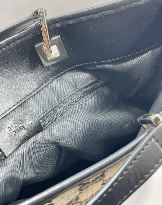 Gucci GG Canvas/Leather 2-Way Tote Bag