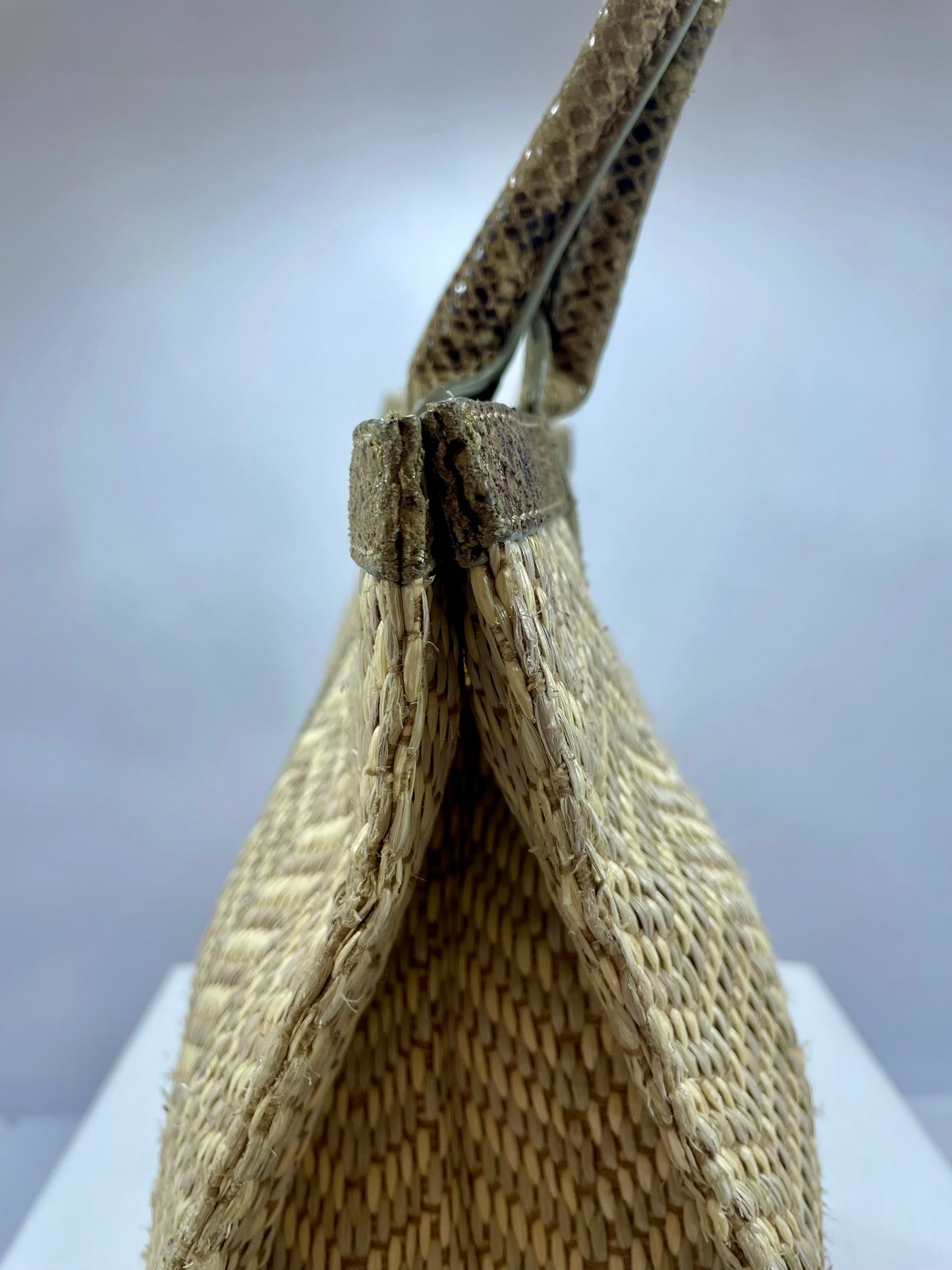 Tory Burch Ella Snake Skin Trim Tote