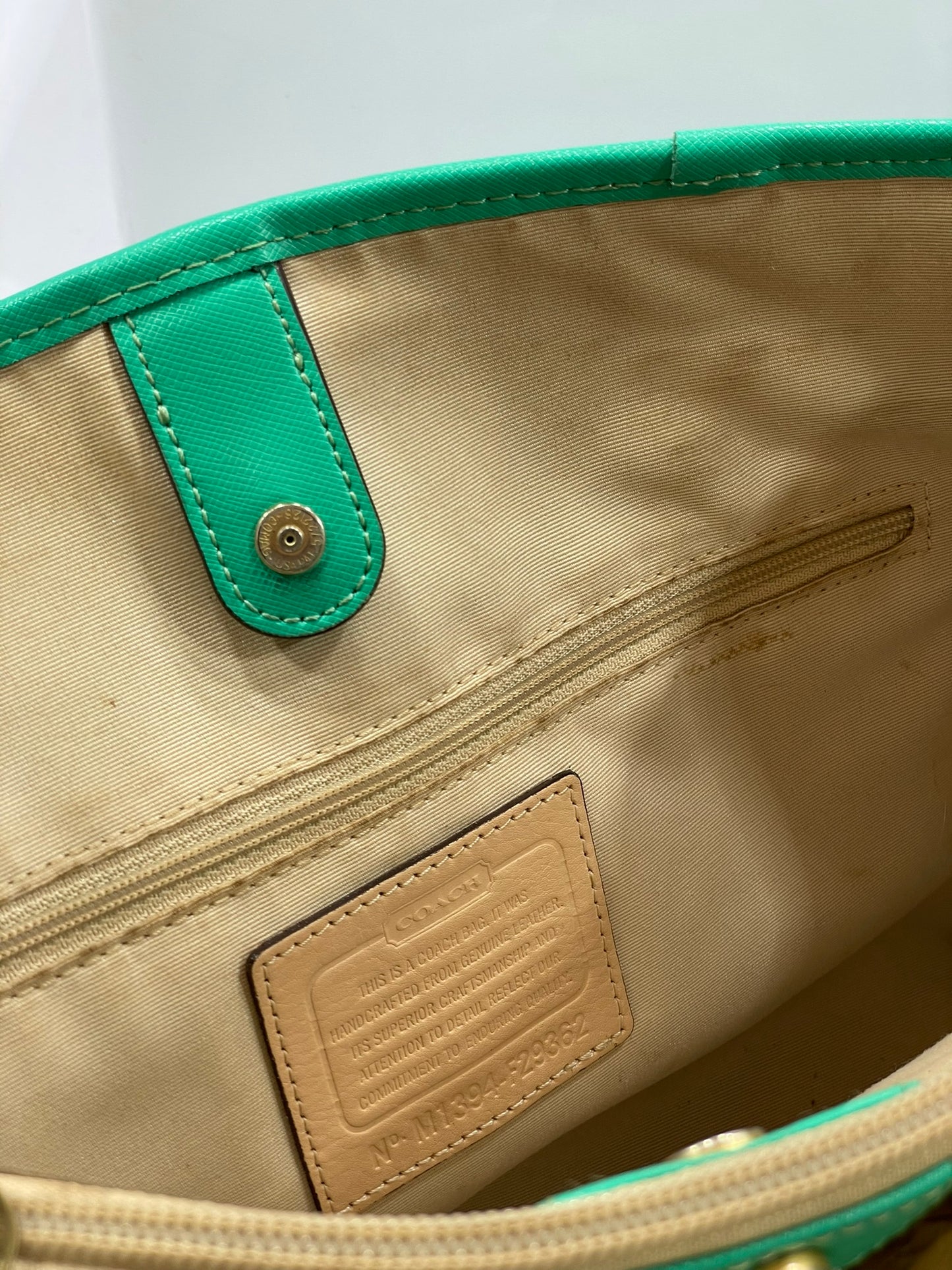 Coach Peyton Carryall Tote – Teal Green