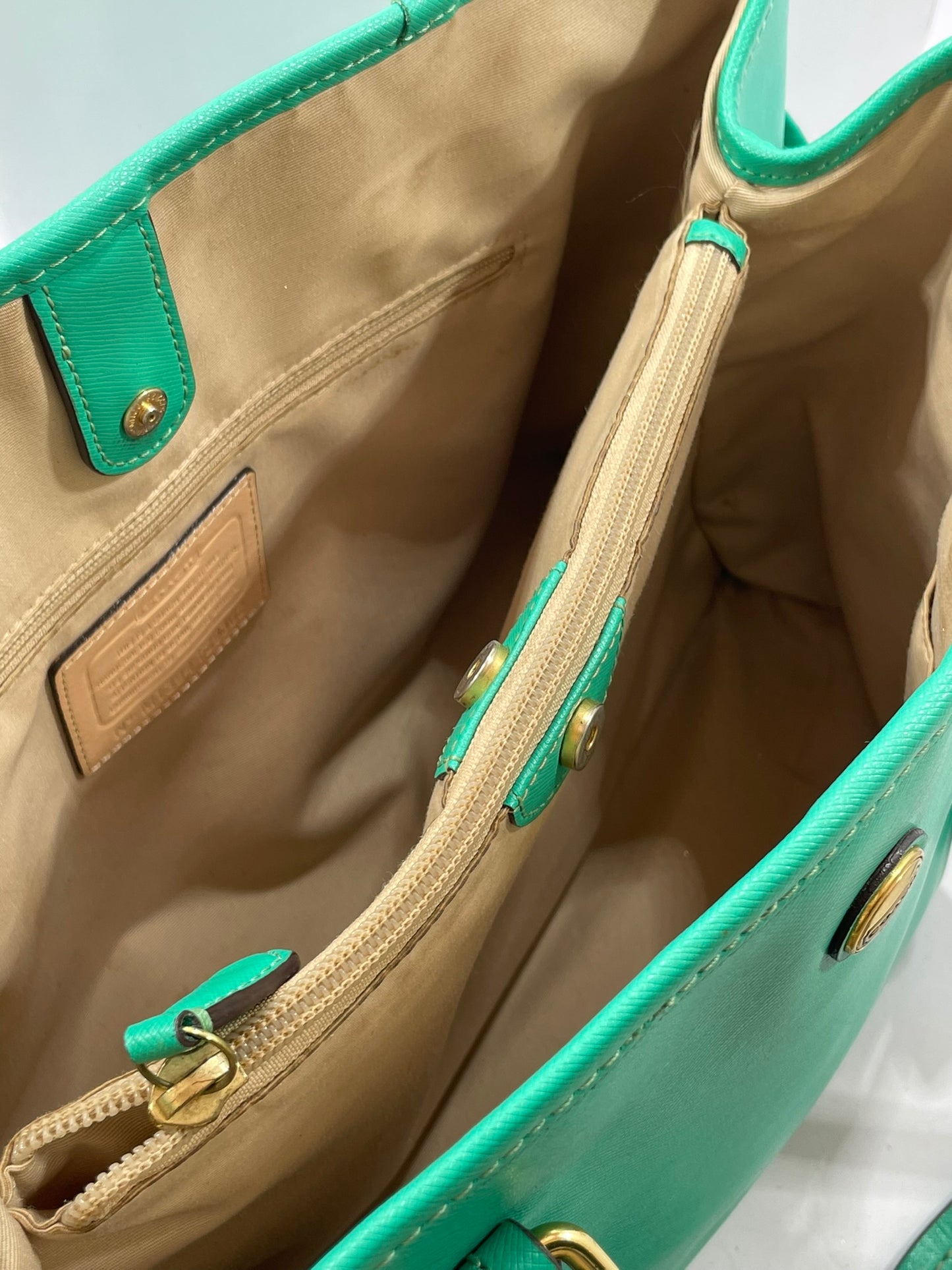 Coach Peyton Carryall Tote – Teal Green