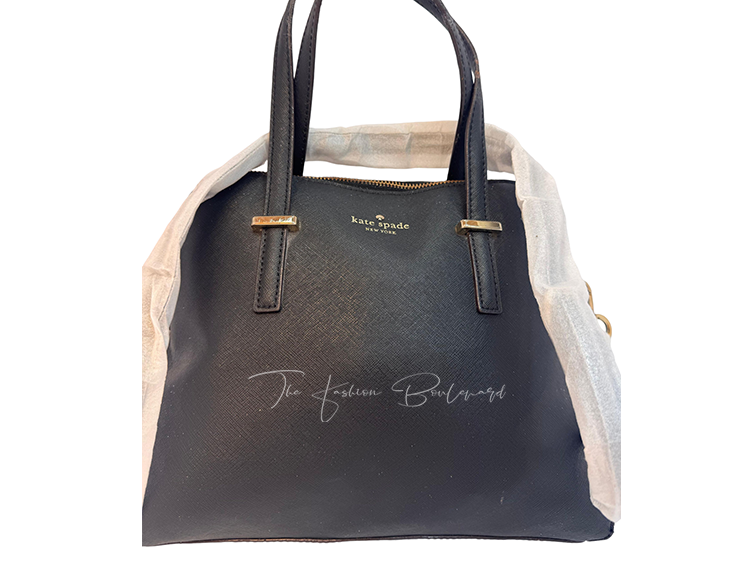 Kate Spade Cedar Street Maise Satchel Bag in Black Saffiano Leather