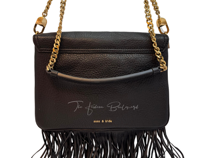 BNWT Sass & Bide “The Aries” Fringed Leather Shoulder Bag / Clutch