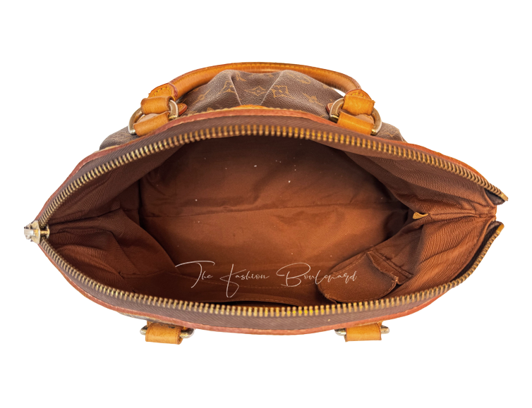 Louis Vuitton Tivoli PM Handbag in Monogram Canvas & Natural Cowhide Leather Trim