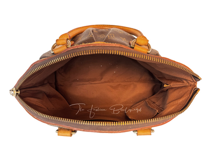 Louis Vuitton Tivoli PM Handbag in Monogram Canvas & Natural Cowhide Leather Trim