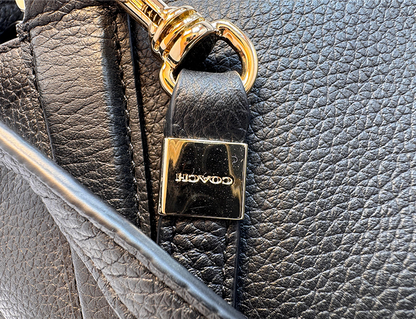 Coach Borough Bag (Style 28160) in Black Pebbled Leather