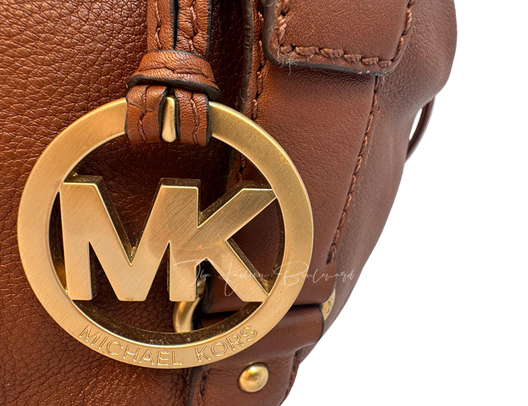 Michael Kors Handbag Satchel in Brown/Gold Leather