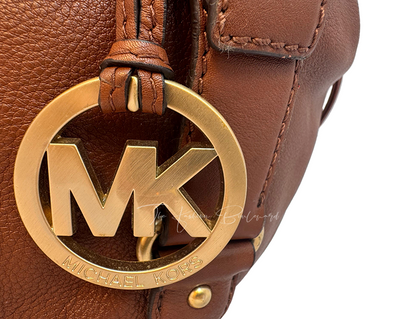Michael Kors Handbag Satchel in Brown/Gold Leather