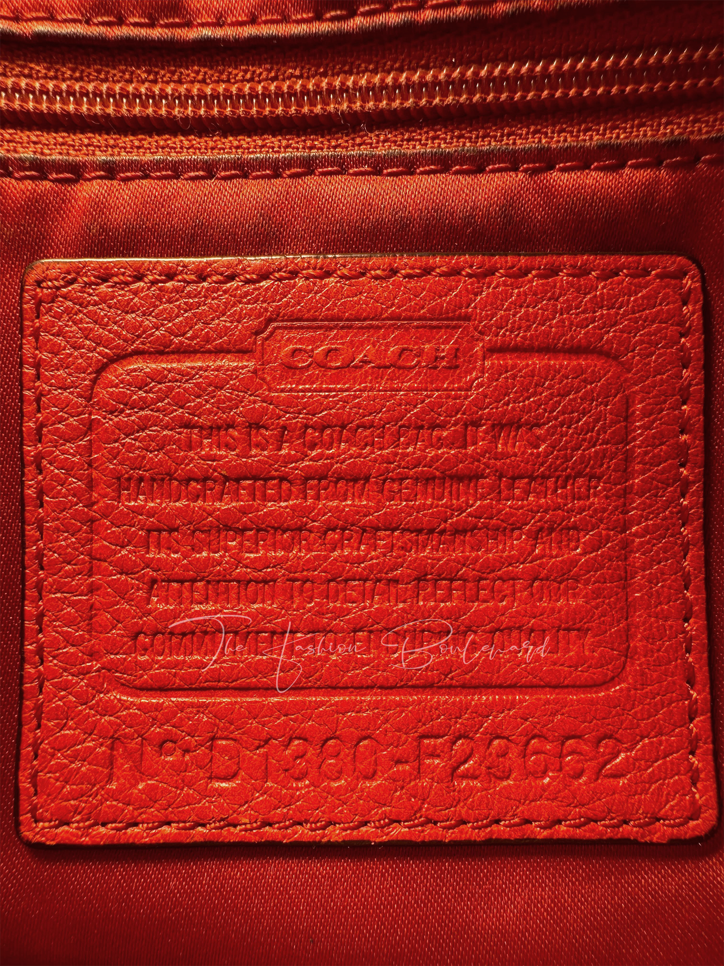 Coach Park Vermillion Red Leather Large North–South Tote