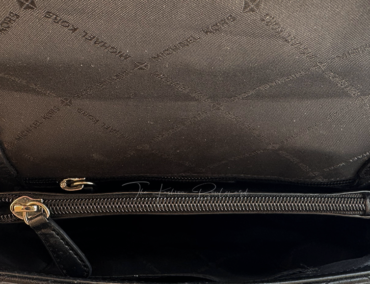 Michael Kors Black Leather Medium Peyton Shoulder/Crossbody Bag