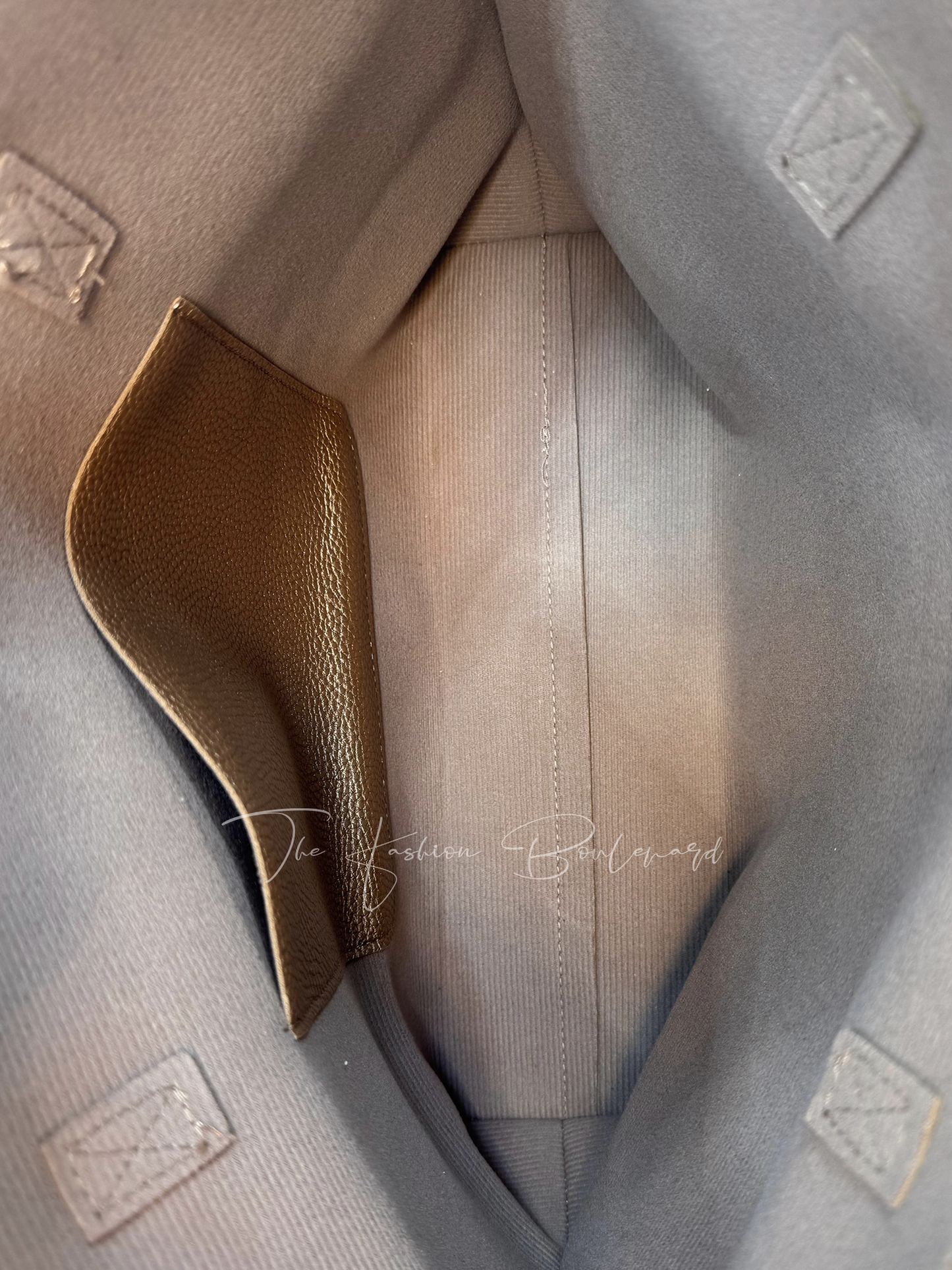 Tan Brown Studded Canvas Tote