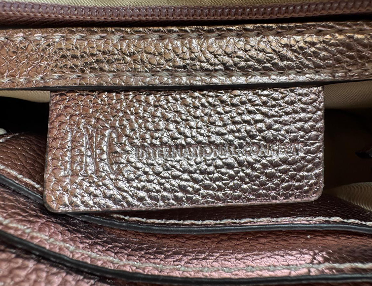 INC International Concepts I.N.C. Glam Metallic Quilted Camera Crossbody Pink