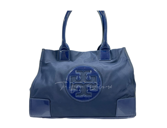 Tory Burch Ella Tote Bag – Navy Blue
