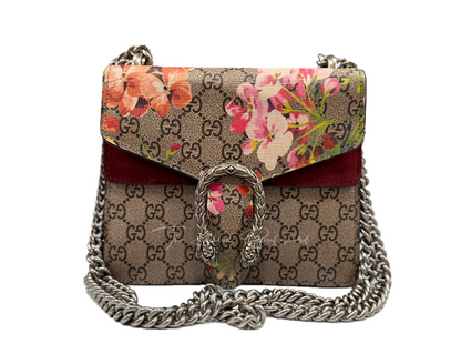 Gucci Dionysus GG Supreme Blooms Mini – Brown/Antique Rose