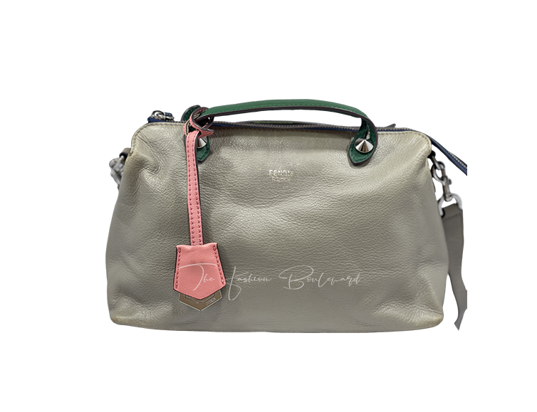 Fendi Vitello Dolce 4-Color “By The Way” Boston Bag – Gray