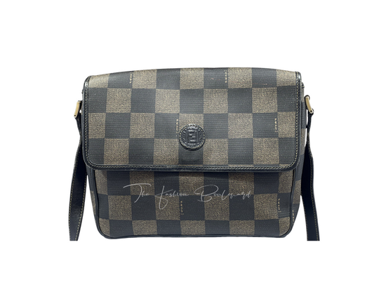 Fendi Dark Brown Leather Crossbody