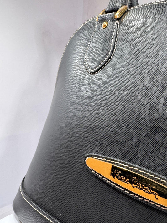 Pierre Cardin Leather Handbag – Black