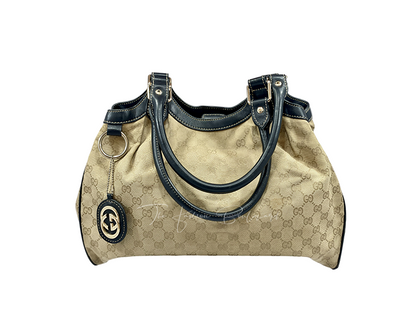Gucci GG Canvas Sukey Shoulder Bag – Beige