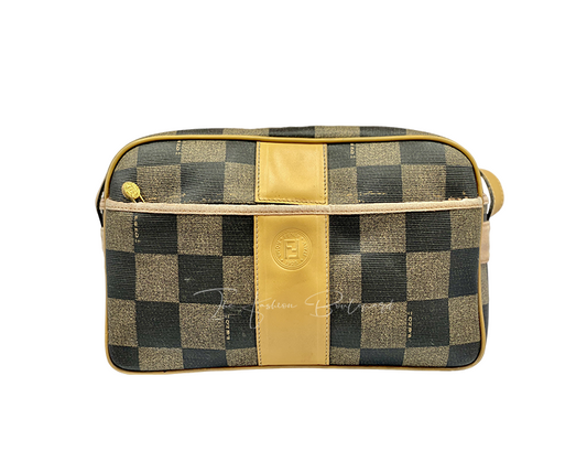 Fendi Vintage Canvas Leather Crossbody