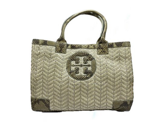 Tory Burch Ella Snake Skin Trim Tote