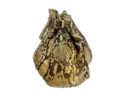 Gucci Python Vintage Bag with Bamboo Handles – Limited Edition