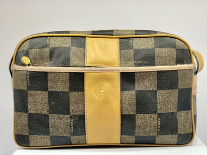Fendi Vintage Canvas Leather Crossbody