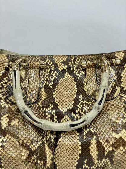Gucci Python Vintage Bag with Bamboo Handles – Limited Edition