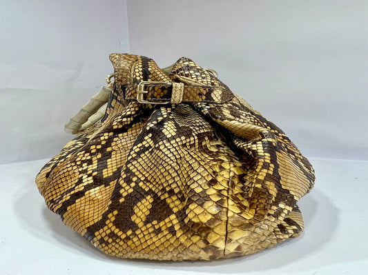 Gucci Python Vintage Bag with Bamboo Handles – Limited Edition