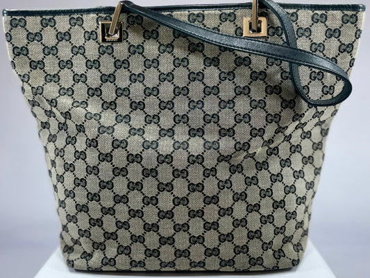 Gucci GG Canvas/Leather 2-Way Tote Bag