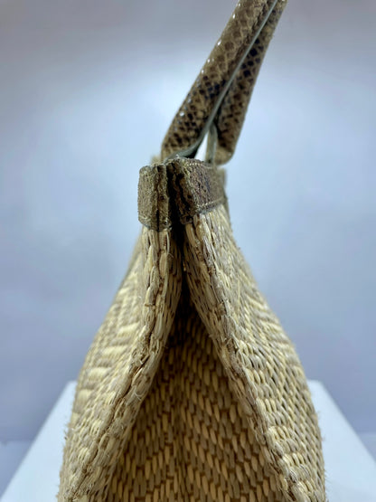 Tory Burch Ella Snake Skin Trim Tote
