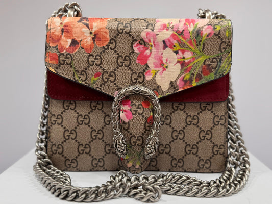 Gucci Dionysus GG Supreme Blooms Mini – Brown/Antique Rose